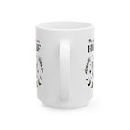 'My Vibrations are High AF' Ceramic Mug — Magical Moon & Tarot Coffee Cup (11oz/15oz)