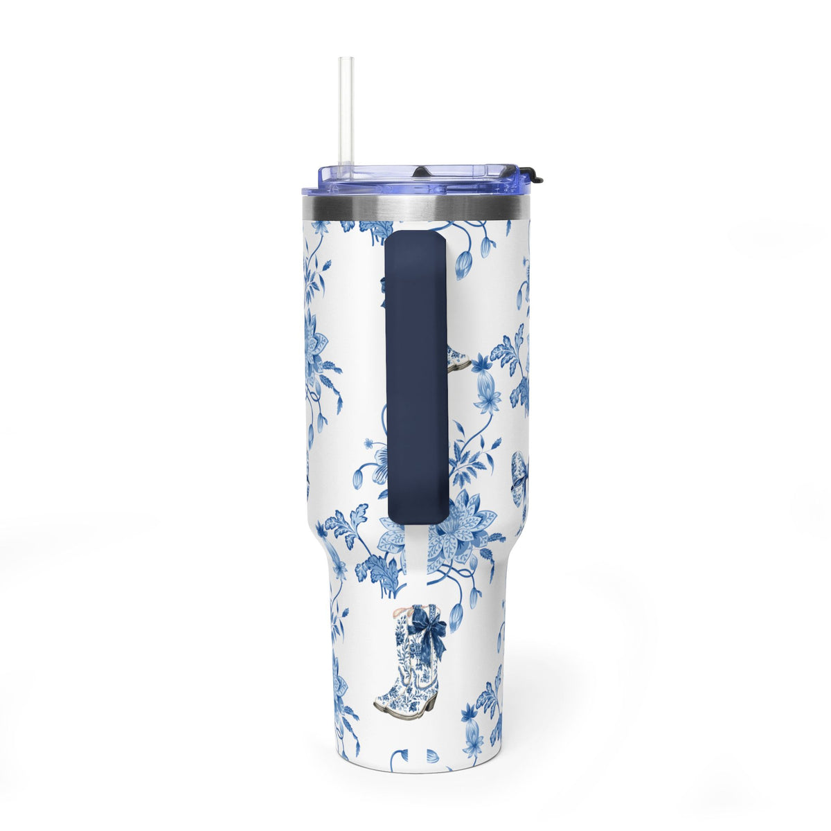 40oz Girly Western Floral Tumbler