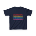 Youth Rainbow Dachshund Pattern Cute Dog Graphic Tee