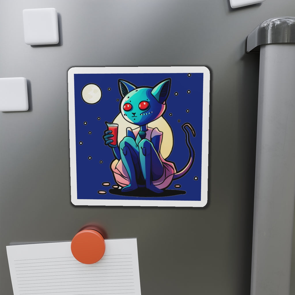 Alien Cat Die-Cut Magnet