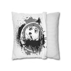 Statue Splash Art Pillow — Black Ink Splash Decorative Throw Pillow