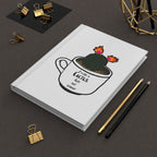 Cactus in a Cup Hardcover Journal — "I'm Like a Cactus (Cute but Stabby)"