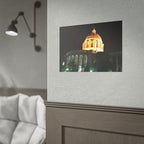 Nighttime Missouri Capitol Dome Rolled Poster — Illuminated Government Building Wall Art