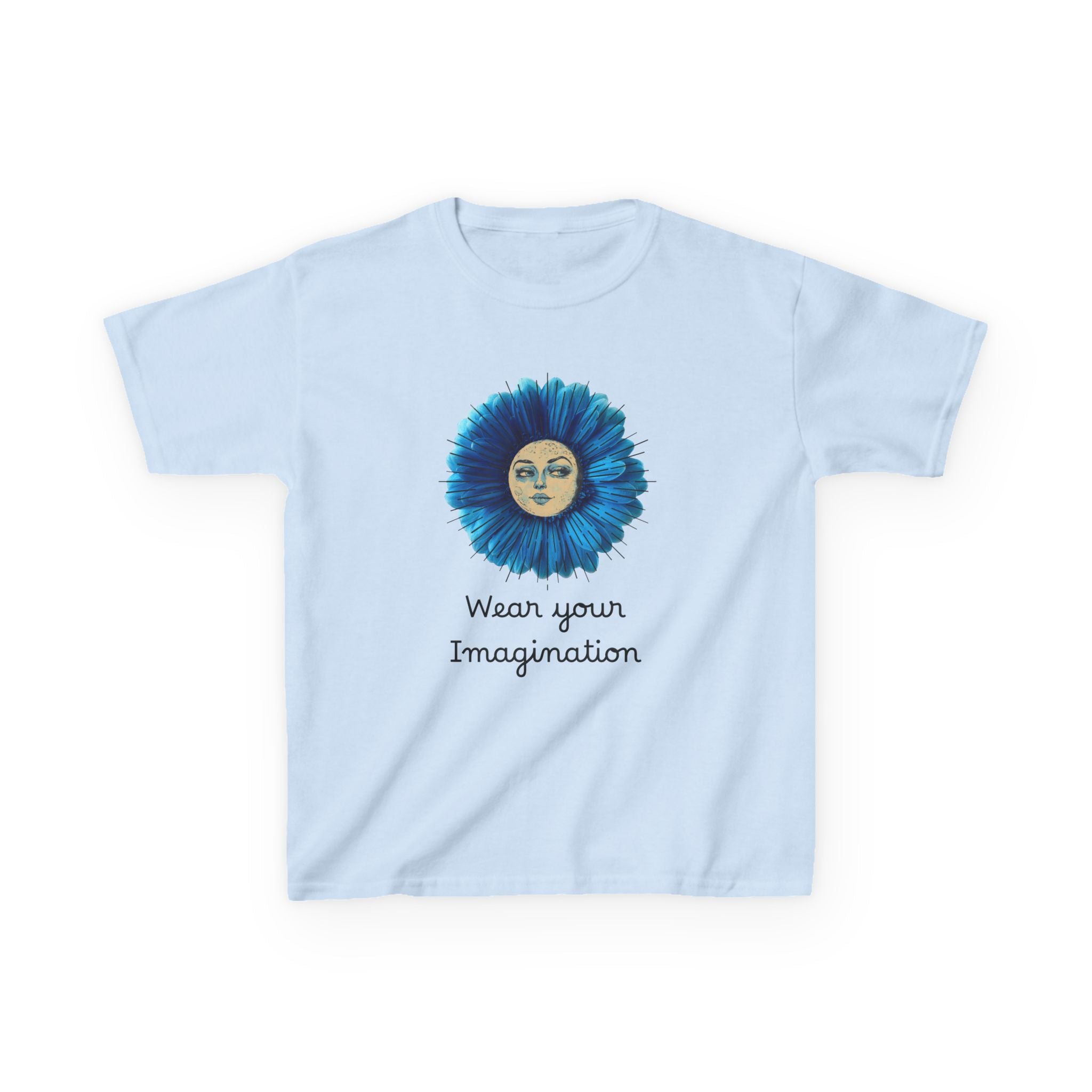 Personalize it! Youth 'Wear Your Imagination' Blue Flower Face Graphic