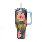 40oz Backlit Flowers Vacuum Tumbler