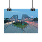 Twilight Bridge Rolled Poster — Long-Exposure Cityscape Wall Art