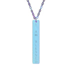 Personalize it! Engraved Vertical Bar Necklace