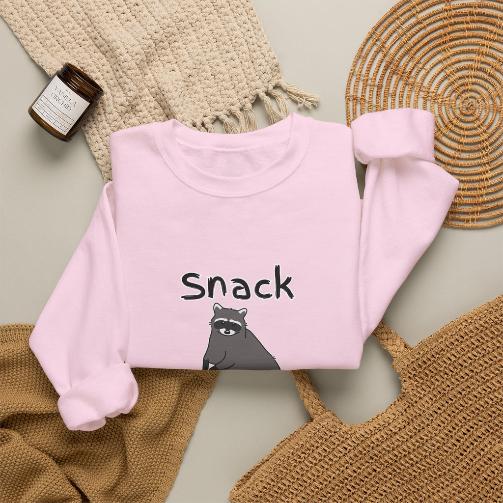Snack Bandit Sweatshirt — Cute Raccoon Graphic Crewneck