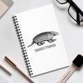 Spiral Journal — 'Assault Possum' Vintage Armadillo Illustration Notebook