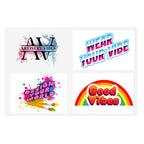 Vibrant Vibes Sticker Sheet – Artistry, Good Vibes & Wear Your Vibe Decals