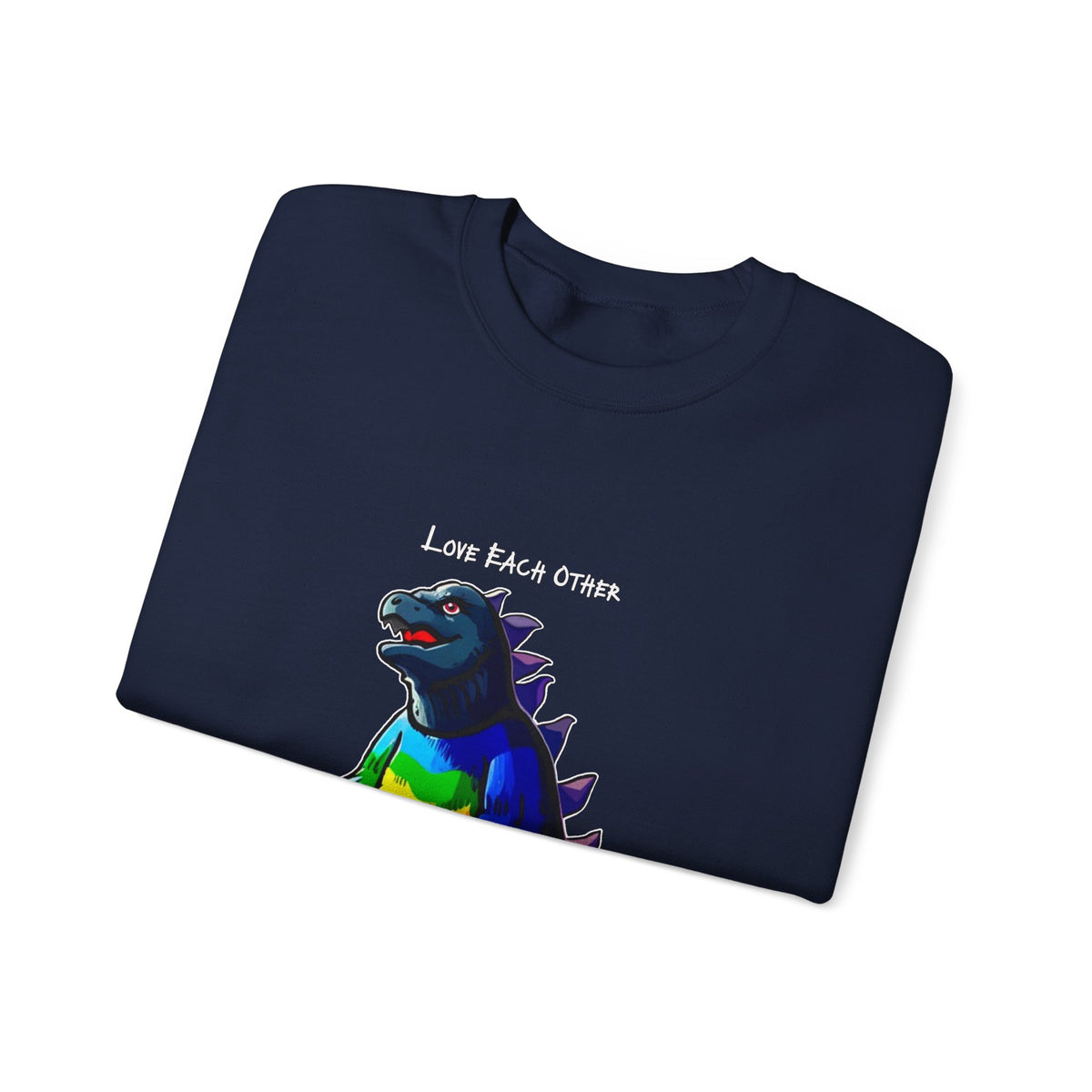 Godzilla Love Rainbow Crewneck Sweatshirt