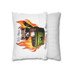 Funny 'It's Fine' Trash Panda Throw Pillowcase — Cute Raccoon In Flames Decorative Cushion Cover