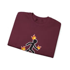 Crewneck Sweatshirt — I Tried It At Home (Funny Stick Figure on Fire Graphic)