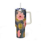 40oz Backlit Flowers Vacuum Tumbler
