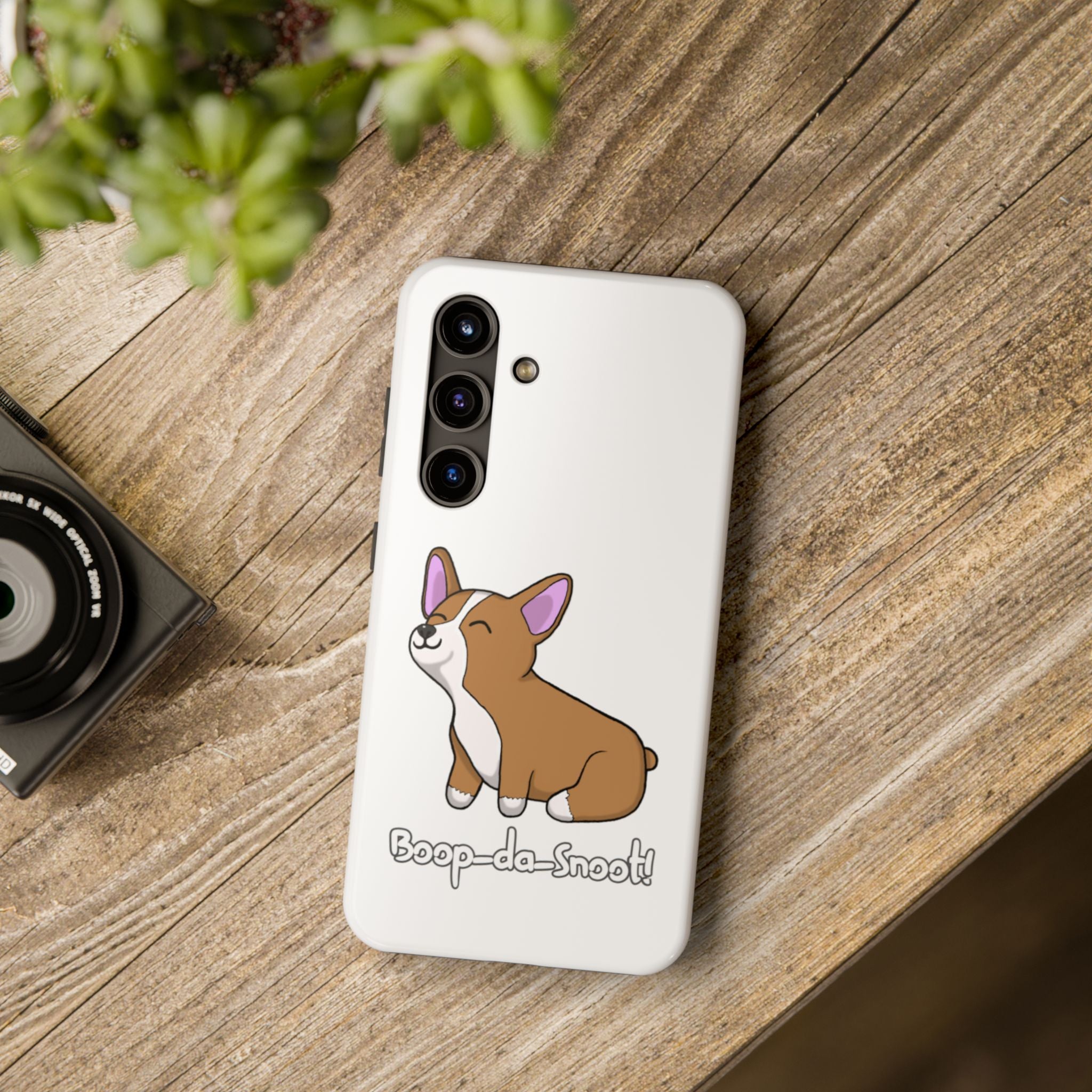 Cute Corgi “Boop-da-Snoot!” Tough Phone Case — Protective Dog Phone Cover