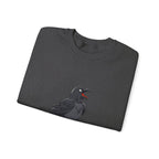 Crewneck Sweatshirt — Screaming Crow Graphic with "FUC AWF" Text