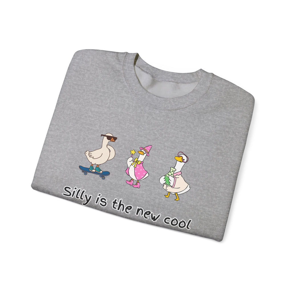 Silly Is The New Cool Sweatshirt — Cute Dancing Ducks Graphic Crewneck