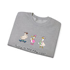 Silly Is The New Cool Sweatshirt — Cute Dancing Ducks Graphic Crewneck