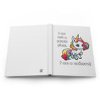 Unicorn Hardcover Journal — "I am not a puzzle piece, I am a unicorn!"