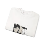 Collage Sweatshirt — Monochrome Floral Portrait Crewneck