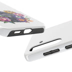 'Surreal' Tough Phone Case — Protective Phone Cover with Raven and Bouquet Design