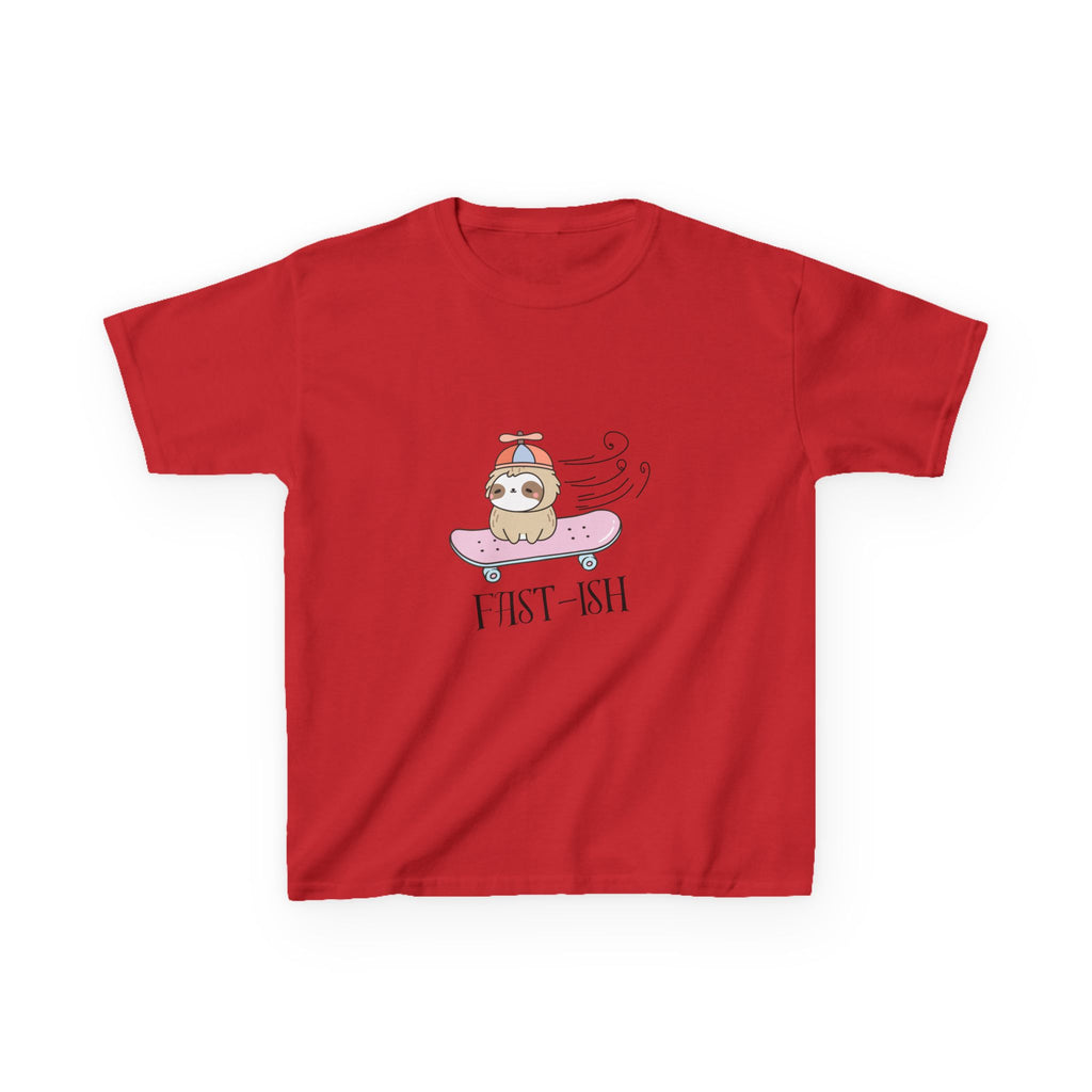 Youth 'Fast-ish' Sloth on Pink Board classic tee