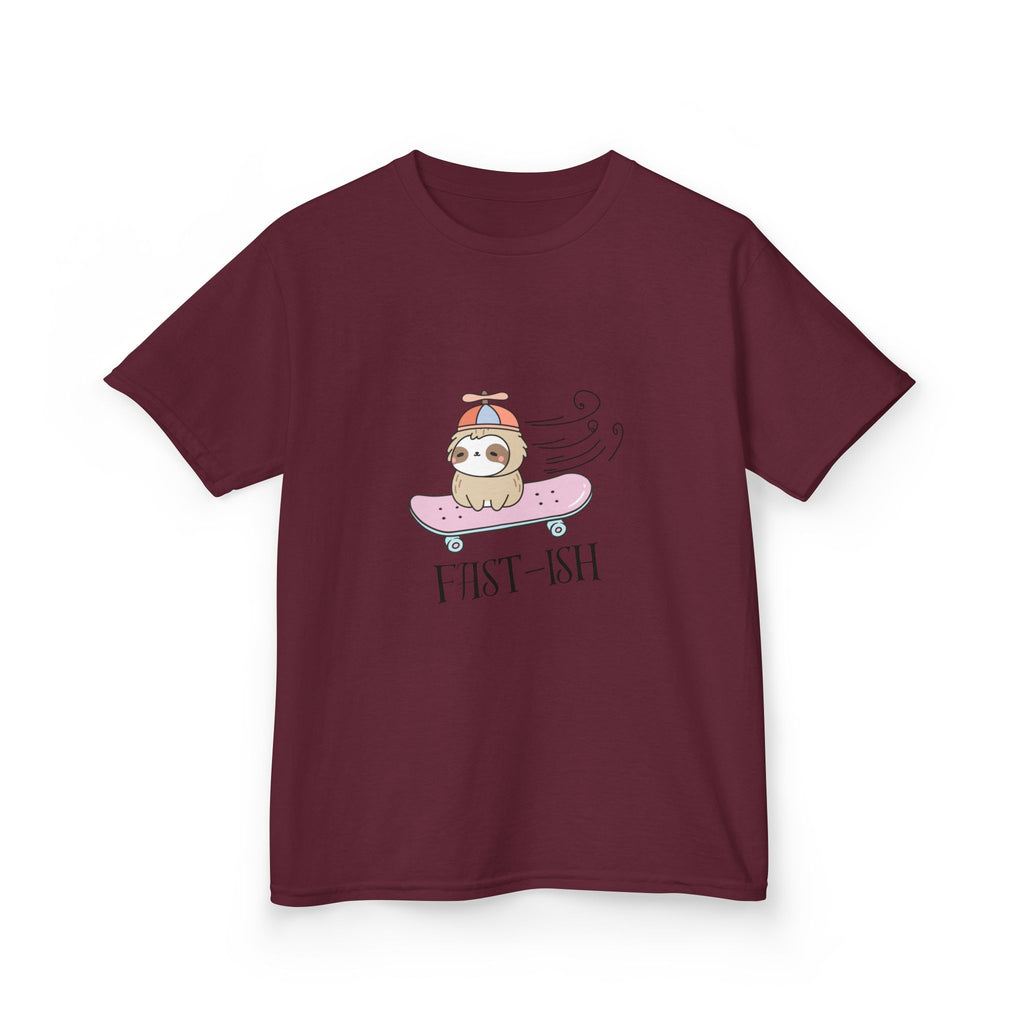 Youth 'Fast-ish' Sloth on Pink Board classic tee