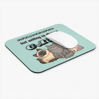 Mouse Pad — "Introverted But Willing to Discuss Cats" Cute Cat Lover Desk Mat
