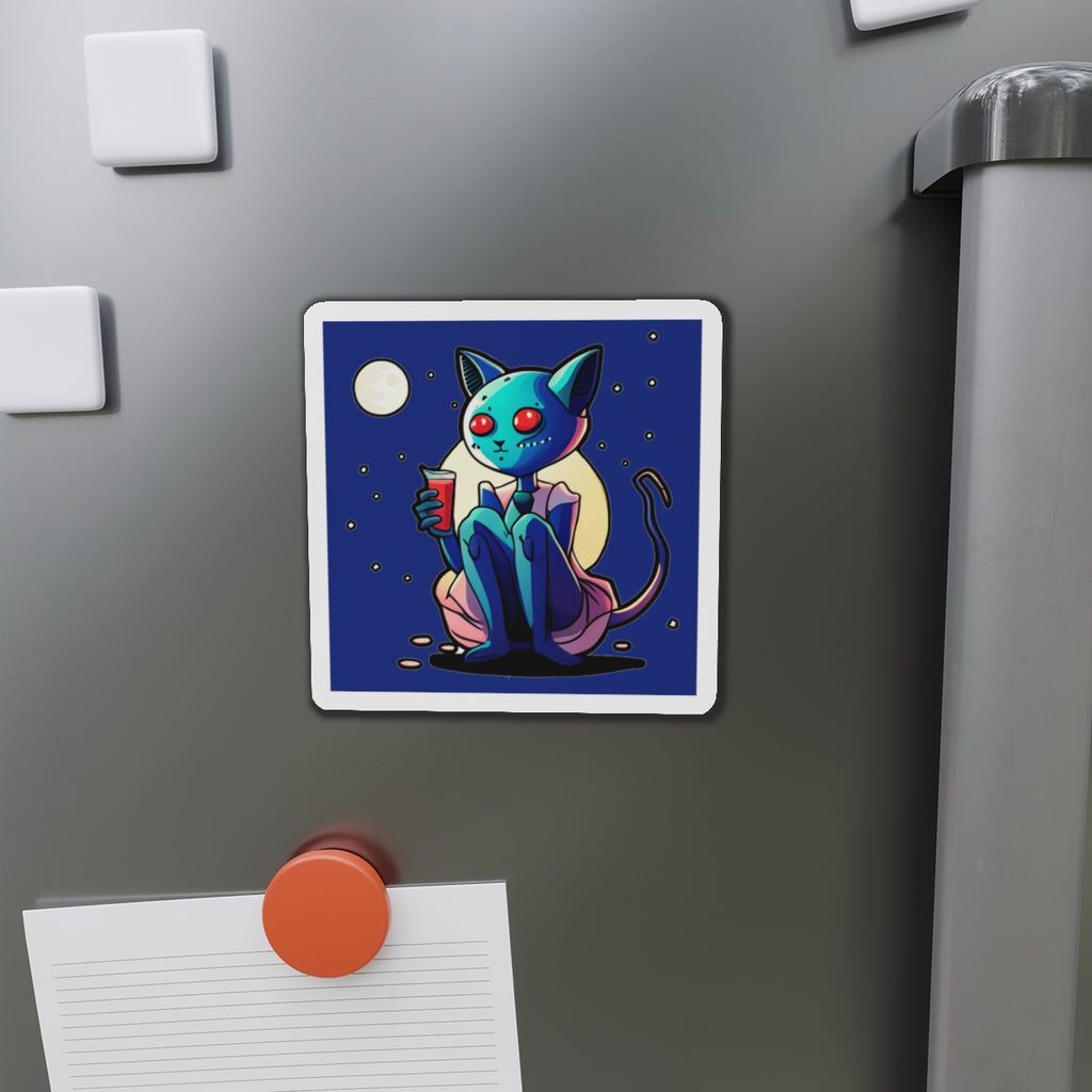 Alien Cat Die-Cut Magnet