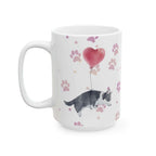 Corgi Balloon Paw Print Ceramic Coffee Cup (11oz, 15oz)