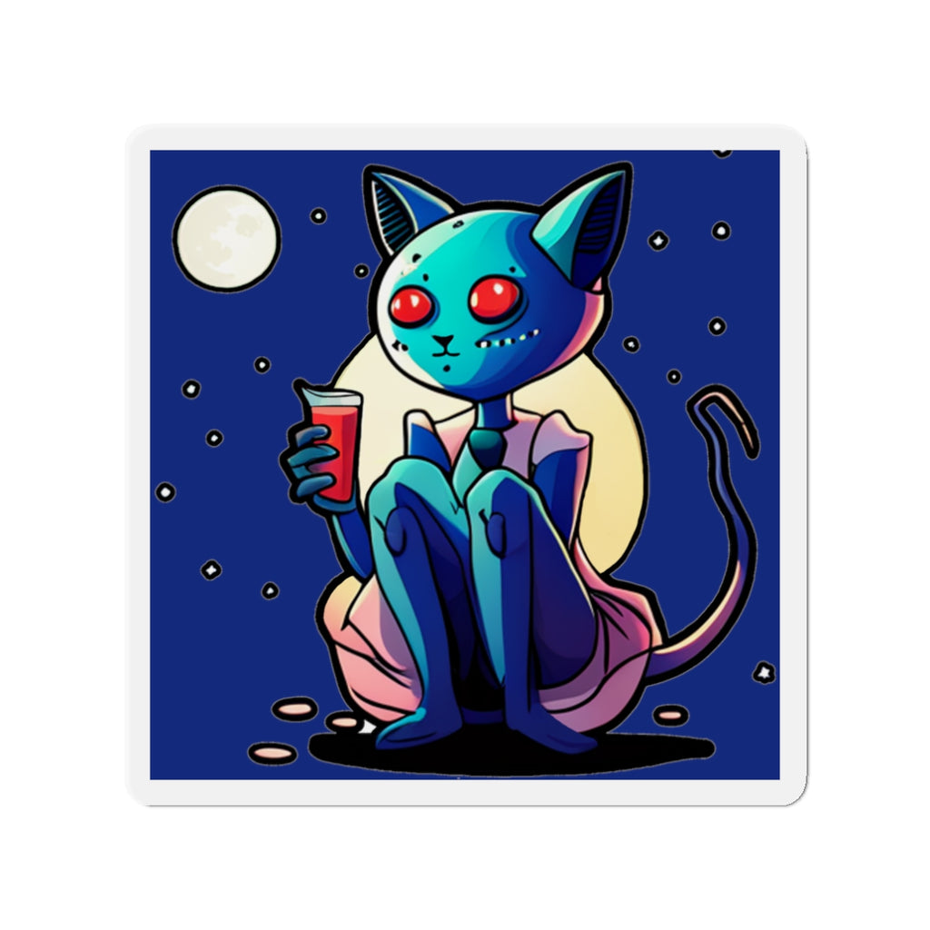 Alien Cat Die-Cut Magnet