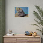 Cat with Sunflowers Poster — Rolled Art Print