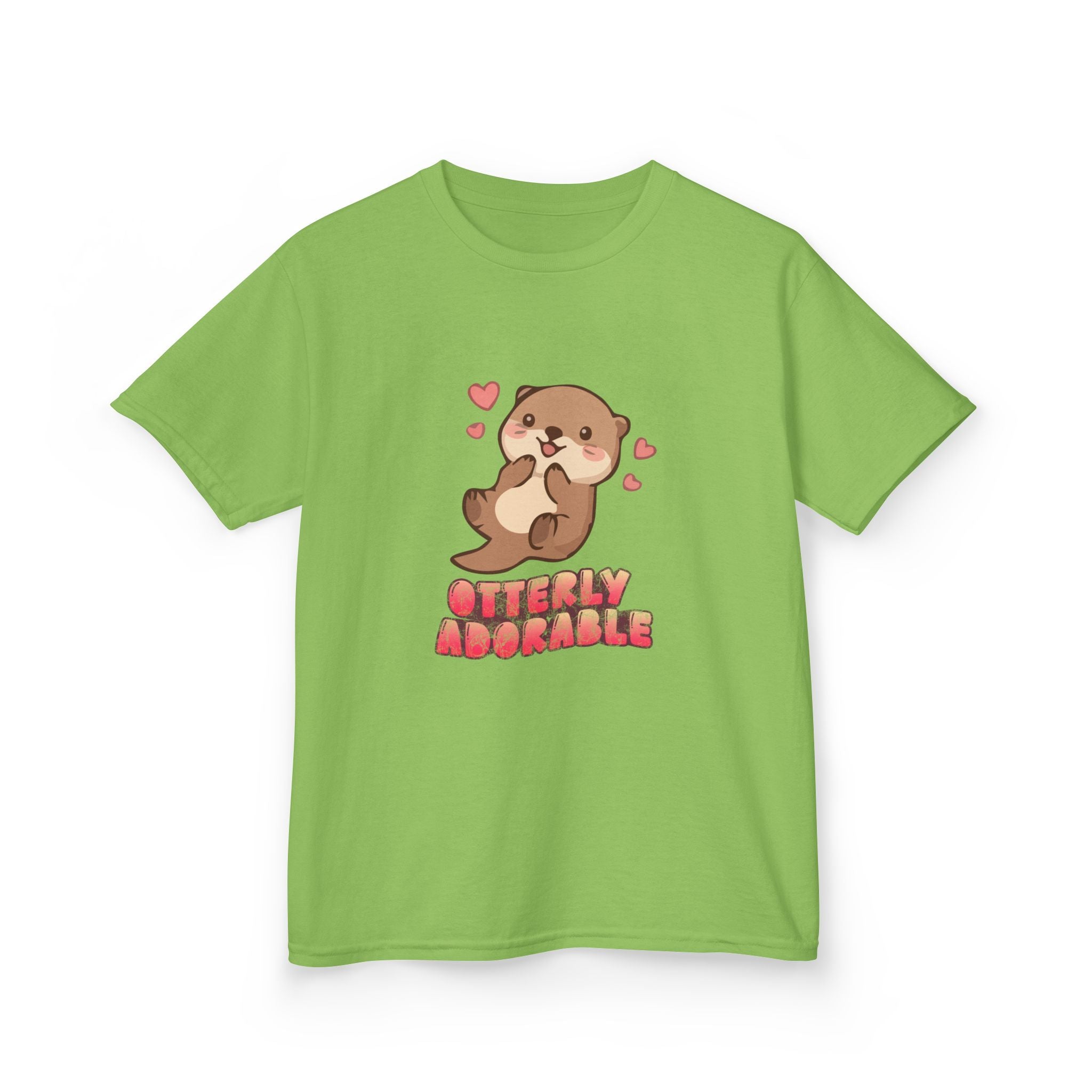 Kids Tee "Otterly Adorable" Heart Graphic Tee