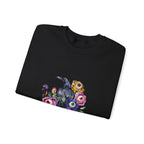 Surreal Raven & Wildflowers Crewneck Sweatshirt
