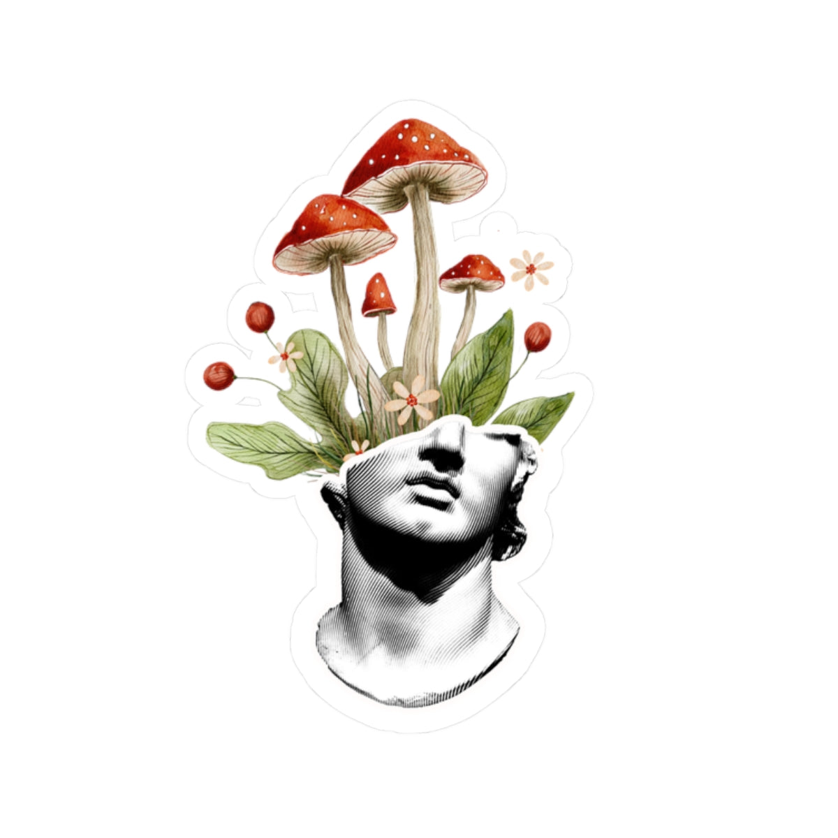 Mushroom Head Kiss-Cut Sticker