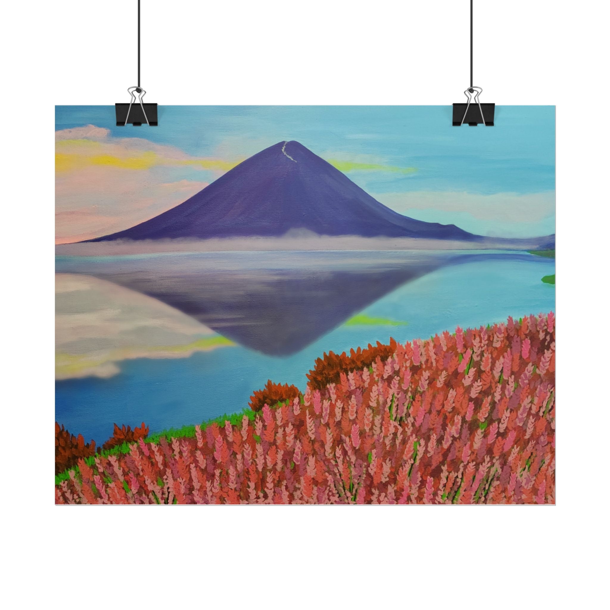 Rolled Poster — Serene Mountain Reflection Landscape Art Print