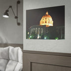 Nighttime Missouri Capitol Dome Rolled Poster — Illuminated Government Building Wall Art