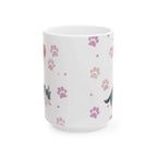 Corgi Balloon Paw Print Ceramic Coffee Cup (11oz, 15oz)