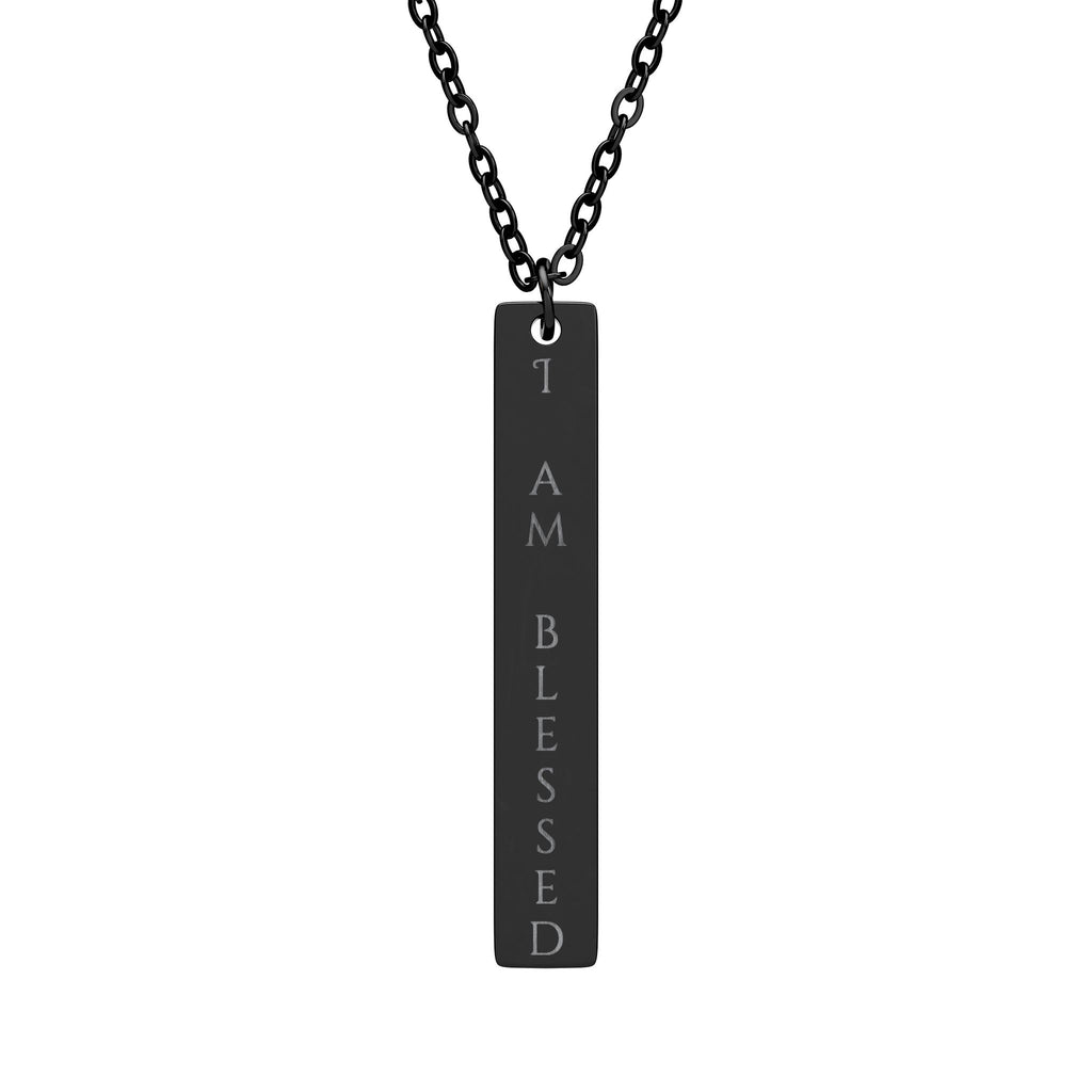 Personalize it! Engraved Vertical Bar Necklace