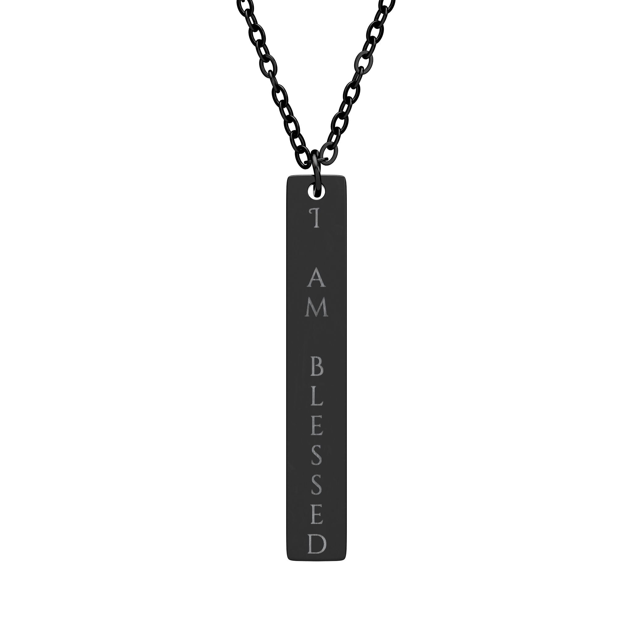 Personalize it! Engraved Vertical Bar Necklace