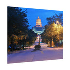 Rolled Poster — Nighttime Missouri Capitol Building Cityscape Wall Art