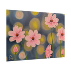 Backlit Flowers Poster — Rolled Wall Art with Bokeh Lights
