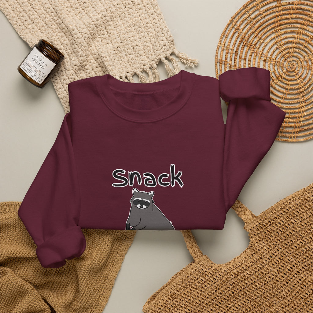 Snack Bandit Sweatshirt — Cute Raccoon Graphic Crewneck