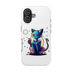 Cute Alien Cat Phone Case — Cosmic Cat with Drink Tough Phone Case