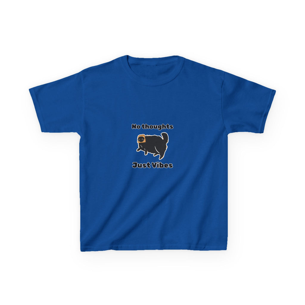 Youth 'No Thoughts Just Vibes' Cat Graphic Shirt