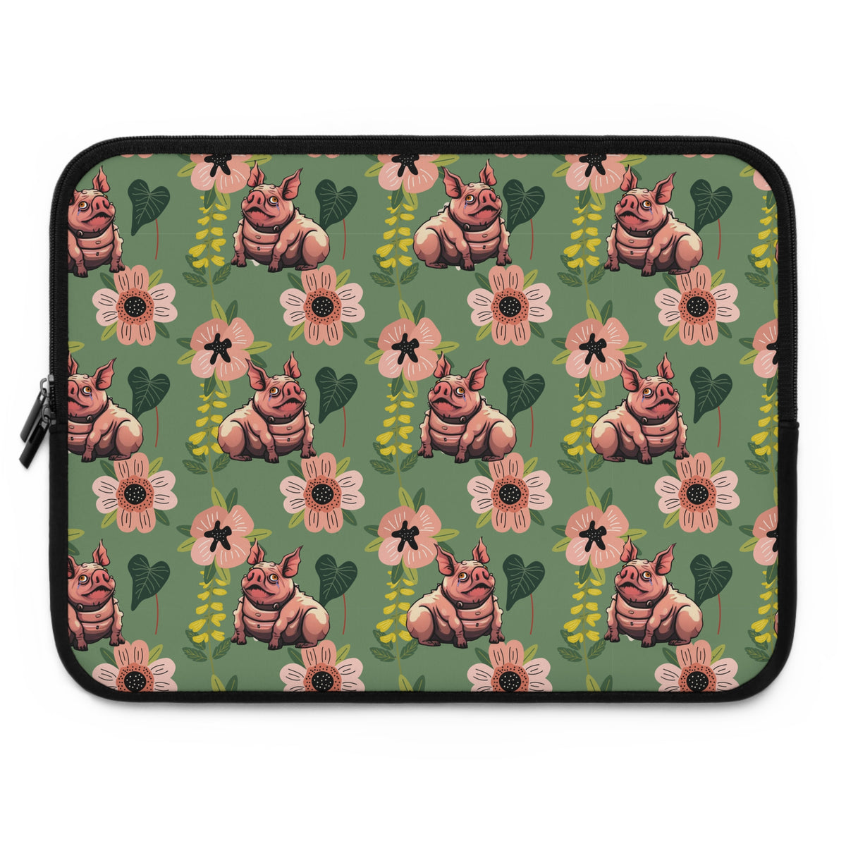 Laptop Sleeve — Green Garden & Squonk Pattern
