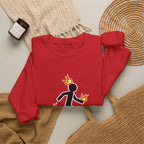 Crewneck Sweatshirt — I Tried It At Home (Funny Stick Figure on Fire Graphic)
