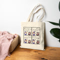 D&D Comic Panel Canvas Tote Bag — Cute Wizard Cartoon Grocery Book Bag