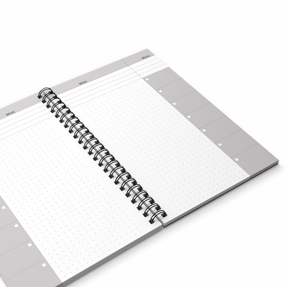Corgi Balloon Spiral Journal — Cute Paw Print Notebook