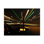 Night Drive Light Trails Poster - Rolled Wall Art